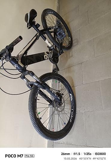 26 lik velosiped qiymetleri: Toba 24 dağ velosipedi - Çərçivə: alüminium ərintisi, qara-ağ rəng. - — 2