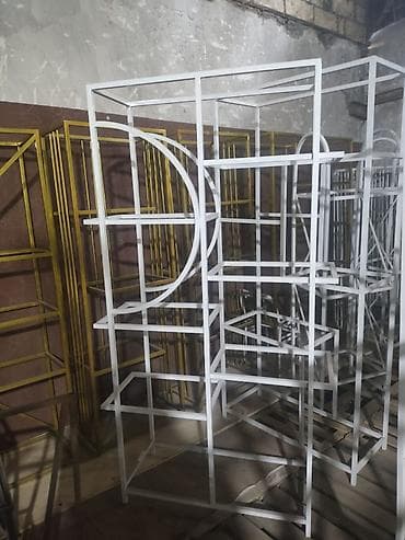 vitrin stend: Metal stend və vitrin karkasları - Material: profil borudan — 3