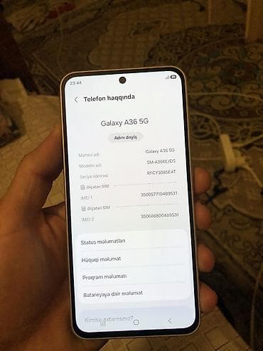 instax mini 12: Samsung Galaxy A36 5G, 256 GB, rəng - Ağ, Barmaq izi — 3