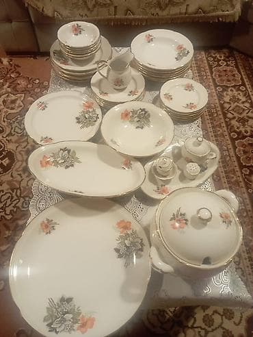 nahar servisi: Nahar dəsti, rəng - Ağ, Farfor — 1