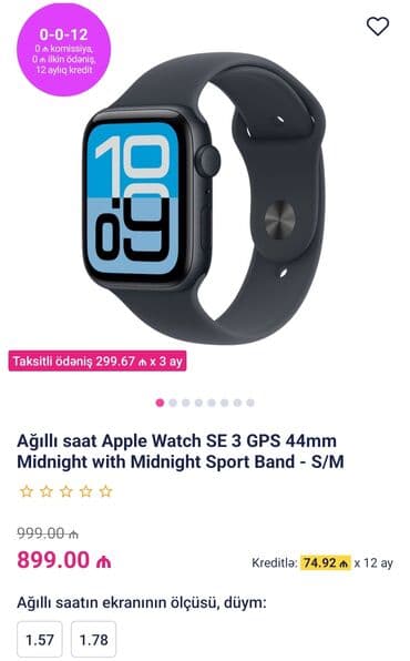 Changan: Smart saat, Apple, Suya davamlı, rəng - Qara — 4