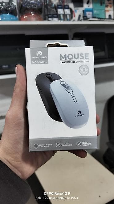 masaustu komputer: Mikuso MOS-W085 simsiz kompüter siçanı - 2.4 GHz simsiz bağlantı – — 1