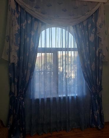 suse uzerinde sekil: İşlənmiş, Tül, rəng - Mavi, Ünvandan götürmə — 2