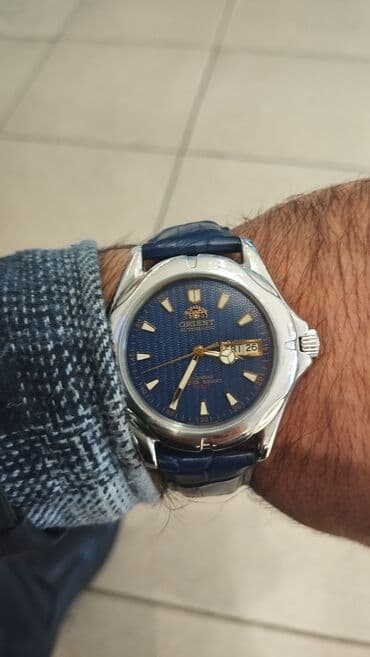 versage sep: İşlənmiş, Qol saatı, Orient, rəng - Göy — 7