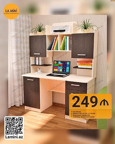 LA Mini yazı masasının funksional iş guşəsi - Model: Yazı Masası (üst
