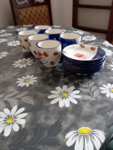 набор казанов викалина: Кофейный набор, цвет - Голубой, Керамика, 6 персон — 3