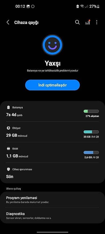 nokia 7 1: Samsung Galaxy A21S, 64 GB, rəng - Mavi, Barmaq izi — 2