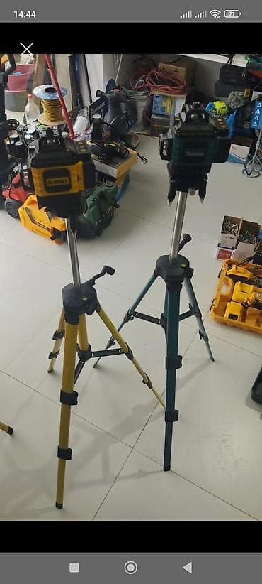 force acar desti: Lazer nivo dəsti – tripodlarla - Brendlər: DeWalt (sarı-qara korpus) — 1