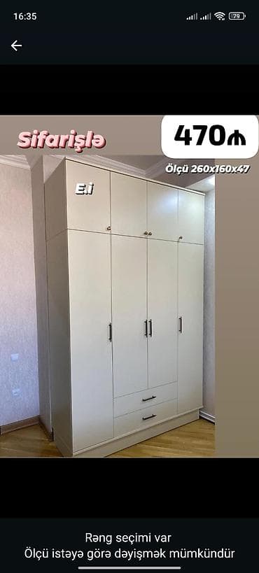 Düz dolab, Paltar üçün, Açılan, 4 qapılı lalafo.az -da Düz dolab, Paltar üçün, Açılan, 4 qapılı