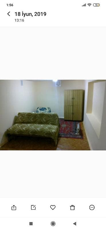 studio menzil kiraye: 30 kv. m, 1 otaqlı, Qaz, İşıq, Su — 6