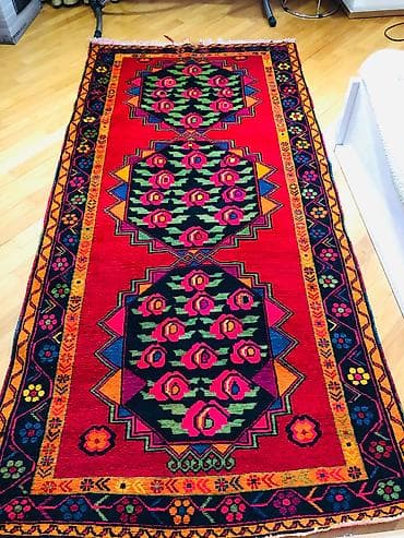 Старинный ковёр, 1960 год, Азербайджан, Состояние: Отличное — 1