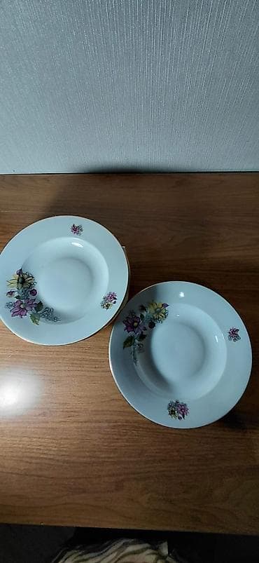 Boşqablar, 6 ədədli dəst, rəng - Ağ, Farfor, Çexiya