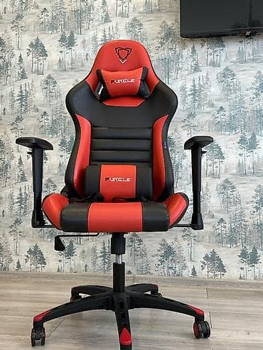 PUKELЕ oyun/ofis kreslosu - Rəng: qırmızı-qara - Material: ekodəri