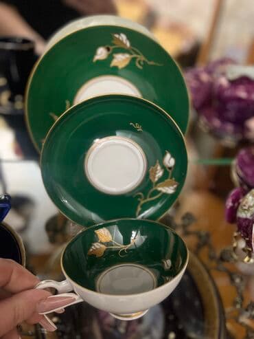 çaşqa nəlbəki: Çay dəsti, rəng - Yaşıl — 2