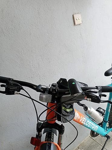 Velostrim dağ velosipedi - Çərçivə: yüngül alaşımlı, turkuaz-narıncı — 6