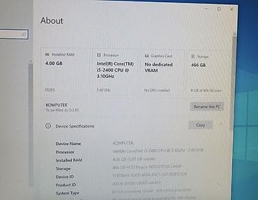 4bg ram: HP stolüstü kompüter seti Komputer ideal vəziyyətdədir YENİDİR! İntel — 4