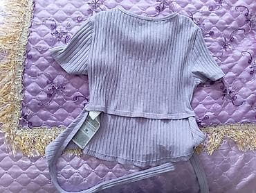 şort: Qadınlar üçün qısaqoll köynək/bluz - Rəng: açıq bənövşəyi (lilac) - — 2