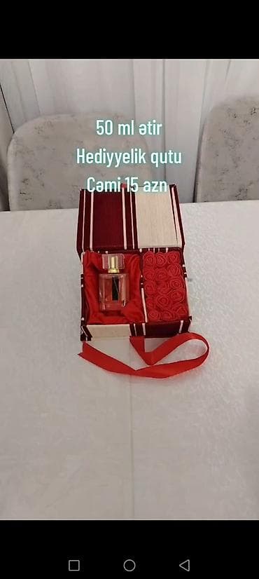 Hədiyyəlik ətir dəsti - 50 ml ətir şüşəsi - Dekorativ hədiyyə qutusu