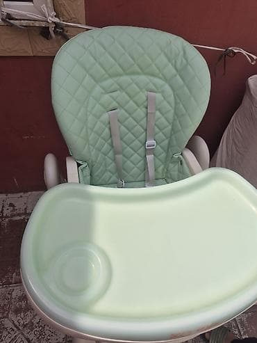 кухонные стулья: Uşaq yemək stulu - Rəng: açıq mətbəx yaşılı (mint) - Yumşaq, quilted — 3