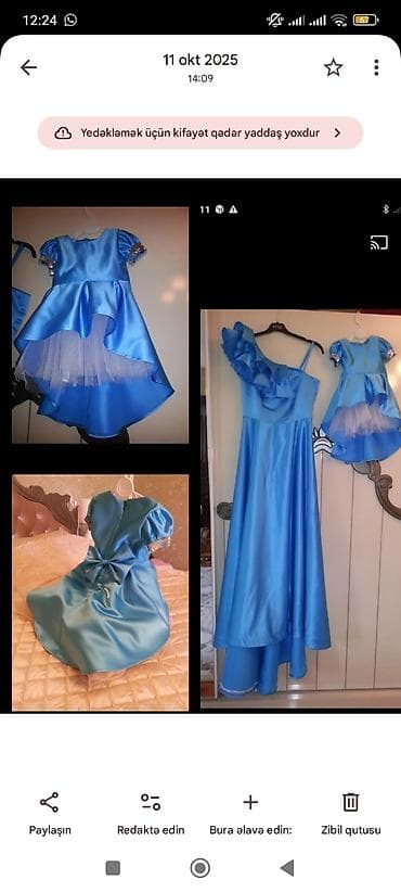 Məhsul: Tek Don M.L uşaq üçün olan satıldı Qız uşağı üçün bayram/gecə