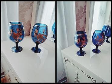 denge qabı: Qədəhlər, rəng - Mavi, Şüşə, 2 ədədli dəst, 750-dən çox ml, Fransa — 1