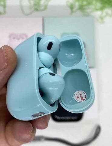 mikro qulaqciq: ‼️ AIRPODS PRO MAVI RƏNGDƏ CƏMİ 20 AZN ‼️ - Tip: TWS (True Wireless) — 4