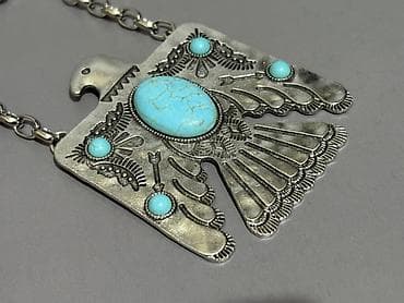 versage sep: Qartal fiqurlu boyunbağı – bohem/etnik tərz - Material: gümüş rəngli — 6