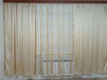 yataq otağı üçün pərdələr: İşlənmiş, Pərdə, rəng - Bej — 4