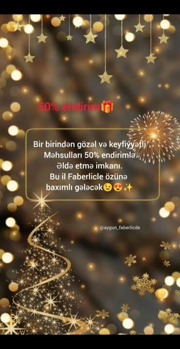 Faberlic hədiyyəlikləri – Yeni il fürsətləri! - 50% endirimlə