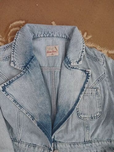 jaketlər instagram: Banny Jeans markalı cins jaket - Material: 100% denim, açıq mavi — 3