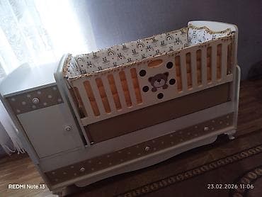 taxta emalı: Oğlan və qız üçün, Dördbucaq, Beşik, Dəst ilə, Yellənmə mexanizm ilə — 2