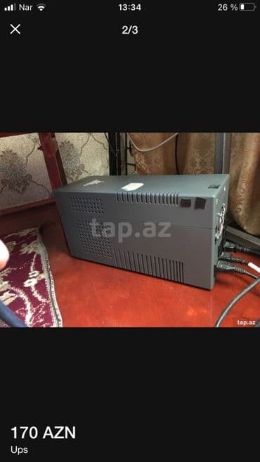 notebook çantaları: İşlənmiş UPS, 1501 - 2000 Vt, Rozetkaların sayı - 4 — 2