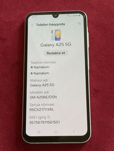 simdə kredit almaq: Samsung Galaxy A25, 128 GB, rəng - Ağ, İki sim kartlı — 2