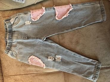 Uşaq cins şalvarı - Material: klassik açıq mavi denim (pambıq — 3