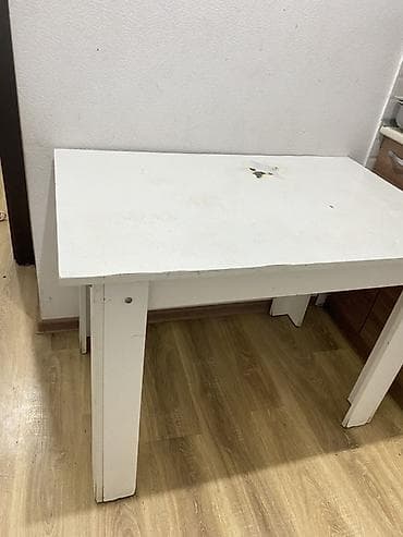 Mətbəx üçün, İşlənmiş, Açılmayan, Dördbucaq masa, 2 stul — 3