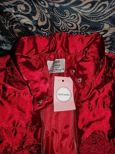 iran qizili probu: Qadınlar üçün qırmızı qış gödəkçəsi – MAYmoda - Parlaq qırmızı rəng — 4