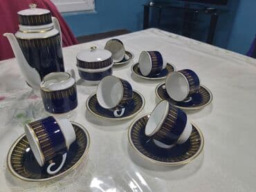 Qəhvə dəsti, rəng - Göy