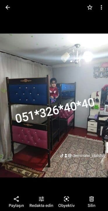 tek çarpayı: Oğlan və qız üçün, Yeni, Çarpayı, Matras ilə, Siyirməsiz — 22