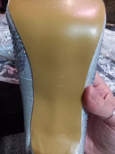 4xl nece razmerdi: Tuflilər, Ölçü: 40, rəng - Gümüşü, Yeni — 5