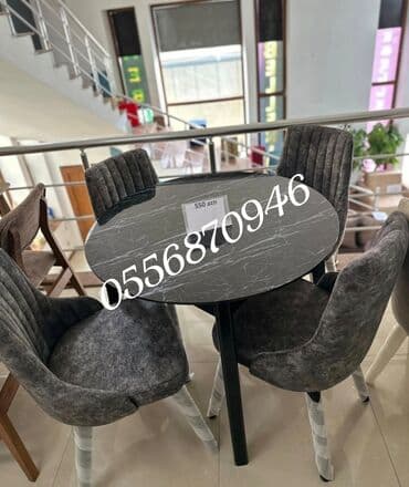 stol desdi: Qonaq otağı üçün, Yeni, Açılmayan, Dördbucaq masa, 6 stul — 2