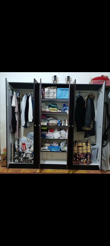 İşlənmiş, Açılan, 6 qapı Düz dolab, Qarderob, paltar dolabı, Azərbaycan