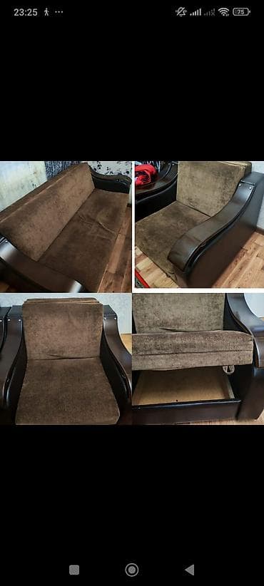 İşlənmiş, Divan, 2 kreslo, Bazalı, Açılan