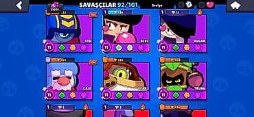 kolleksiya aliram: Brawl Stars hesabı – yüksək inkişaf etmiş kolleksiya - Ümumi: 92/101 — 2