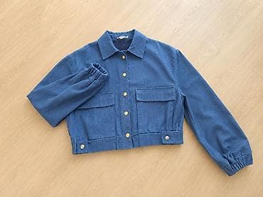 Denim qısa gödəkcə - Material: Yüngül denim (cins) parça - Rəng