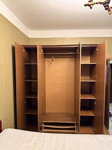 dolab ayaqqabi: 3 qapılı, Güzgülü, Qəhvəyi, Taxta, Açılan, Düz dolab — 3
