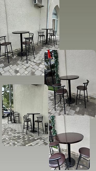 restoran stol: Komplekt bar stol stul dəsti satılır.4 ədəd masa, 12 ədəd — 1