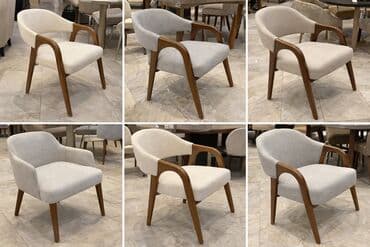 Başlıq: Restoran və ev üçün premium kreslo (taxta ayaqlı) Mətn