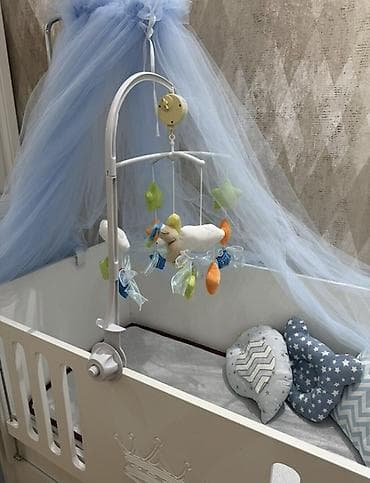 parda tül: Oğlan və qız üçün, İşlənmiş, Çarpayı, Matras ilə, Siyirməli — 3