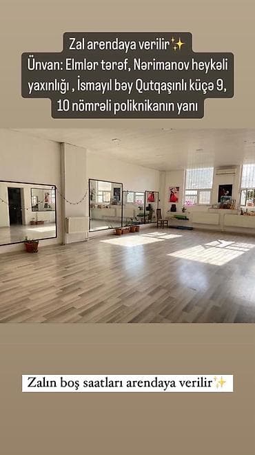 bine sovxoz: Zal icarəyə verilir. Geniş, işıqlı və havadar yaradıcılıq/yaradıcılıq — 2