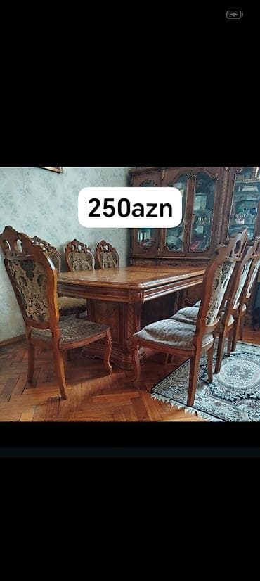 işlənmiş stul: Masa dəsdi 250 azn masa yaxşı stullar normal 28 may 6868ma — 1